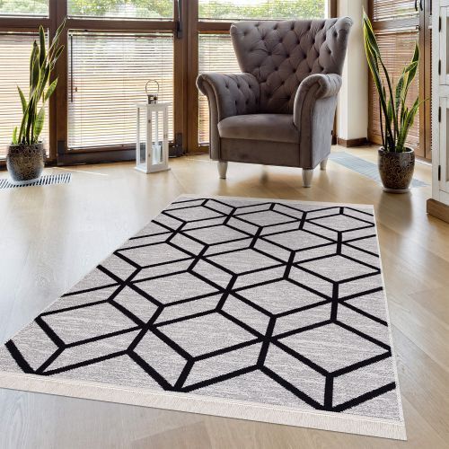 Cift Tarafli Kullanilabilen Yıkanabilir Modern Sacakli Kilim (Bern)