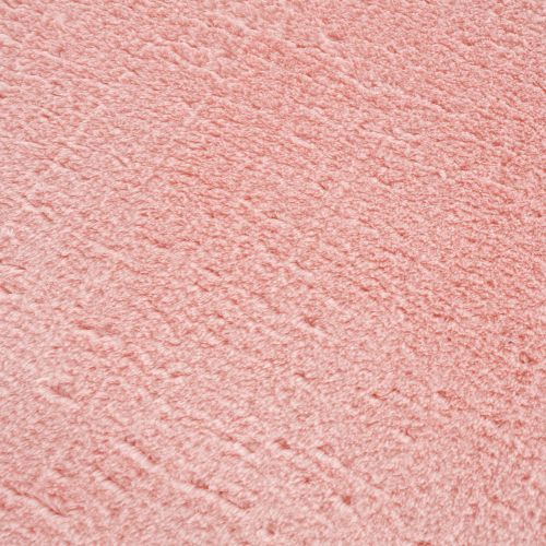 Kaymaz Taban Yıkanabilir Düz Peluş Halı ( Pembe)