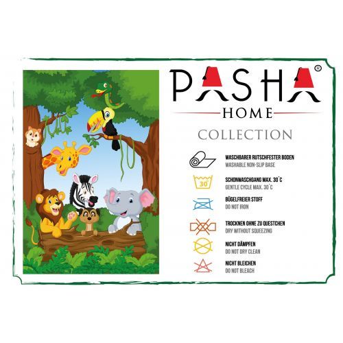 Kaymaz Taban Yıkanabilir Sevimli Hayvanlar Desenli Cocuk Halisi