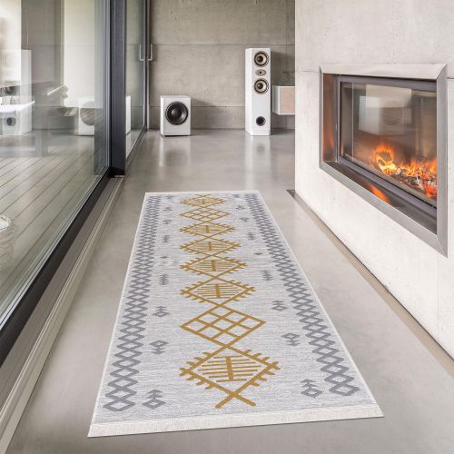 Cift Tarafli Kullanilabilen Yıkanabilir Modern Sacakli Kilim (Prag)