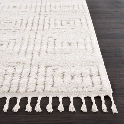 Pasha Home Püsküllü Shagy Kabartmali Geometrik Desen Hali