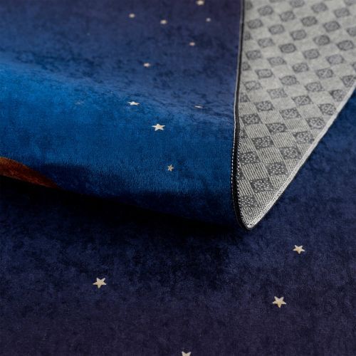 Kaymaz Taban Yıkanabilir Astronot Desenli Cocuk Halısi